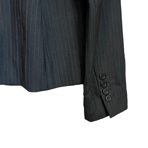 Loft black striped wool blend blazer. Size 0 - Picture 9 of 9